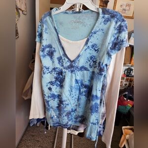 Blue Justice Tie-Dye Top